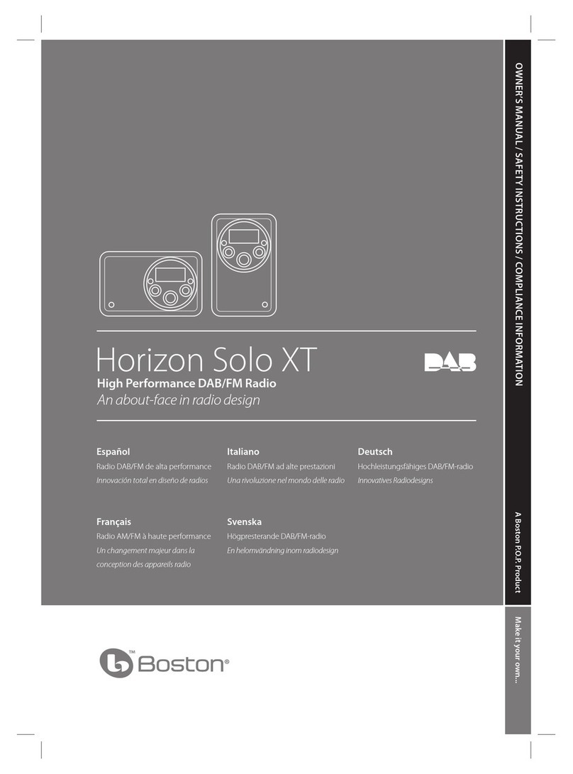 Boston Acoustics Horizon Solo XT owner's manual