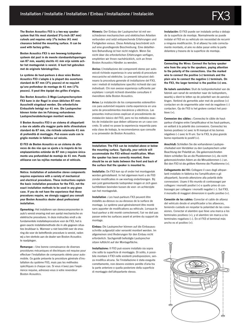 Boston Acoustics FX3 installation guide