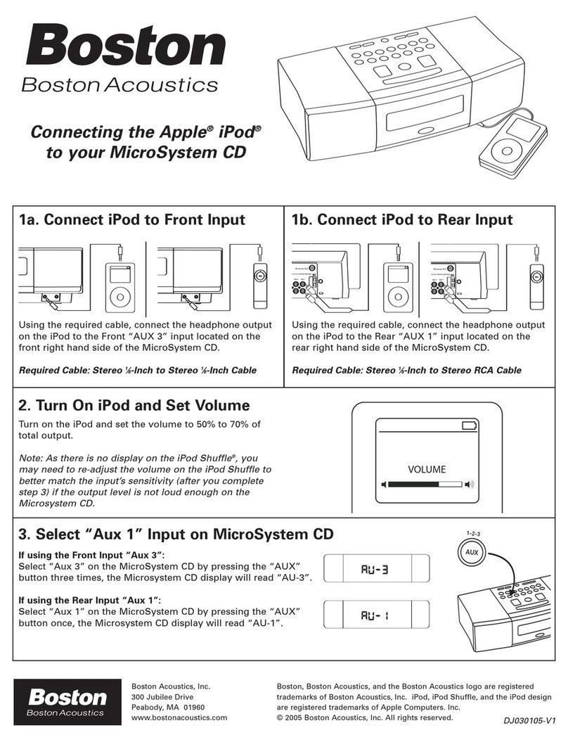Boston Acoustics MicroSystem CD Connecting guide