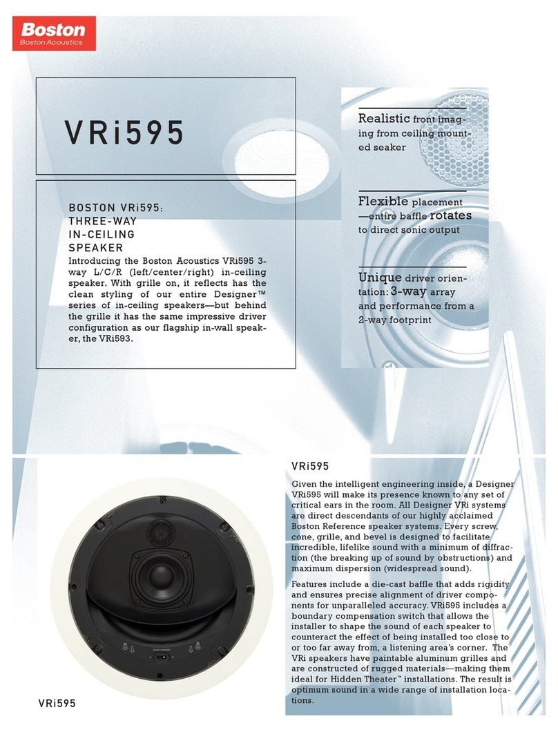 Boston Acoustics VRI595 Specifications