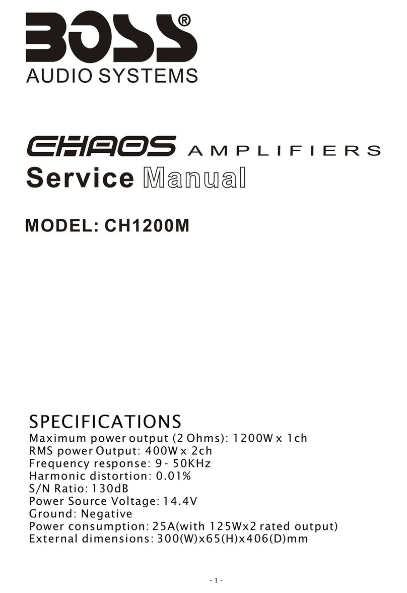 Boss Audio Systems CHAOS CH1200M Service manual