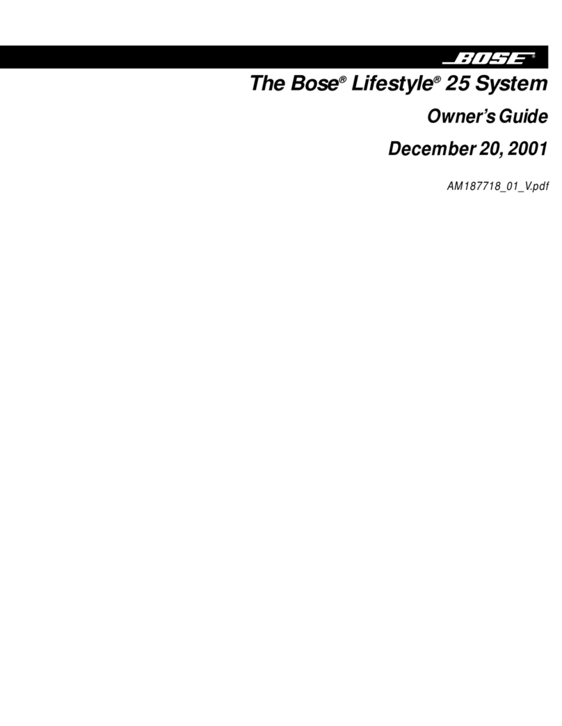 Bose Lifestyle 25 User manual