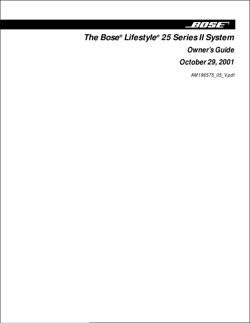 Bose Lifestyle 25 Series II User manual