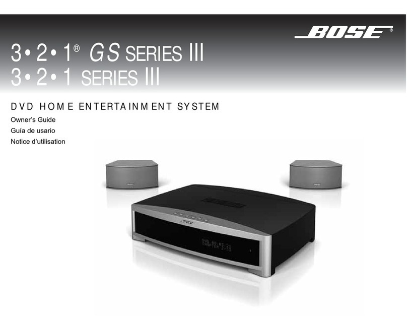 Bose 3-2-1 GS Series III User manual
