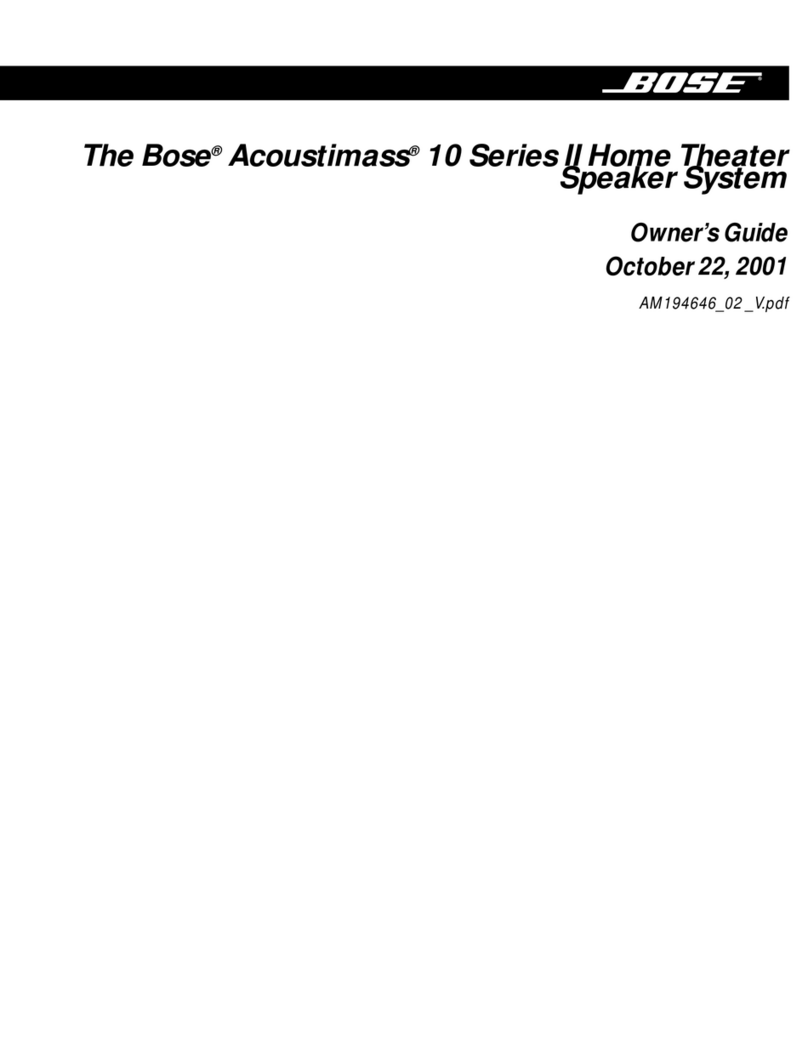 Bose VCS 10 Series II User manual