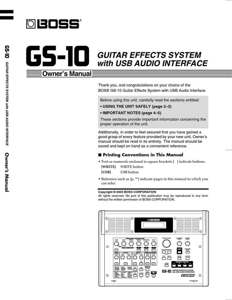 BOSSCO GS-10 User manual