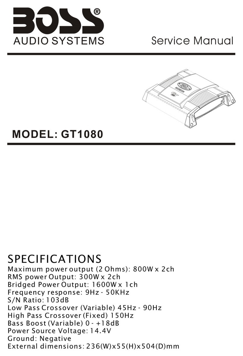 Boss Audio Systems Riot GT1080 Service manual
