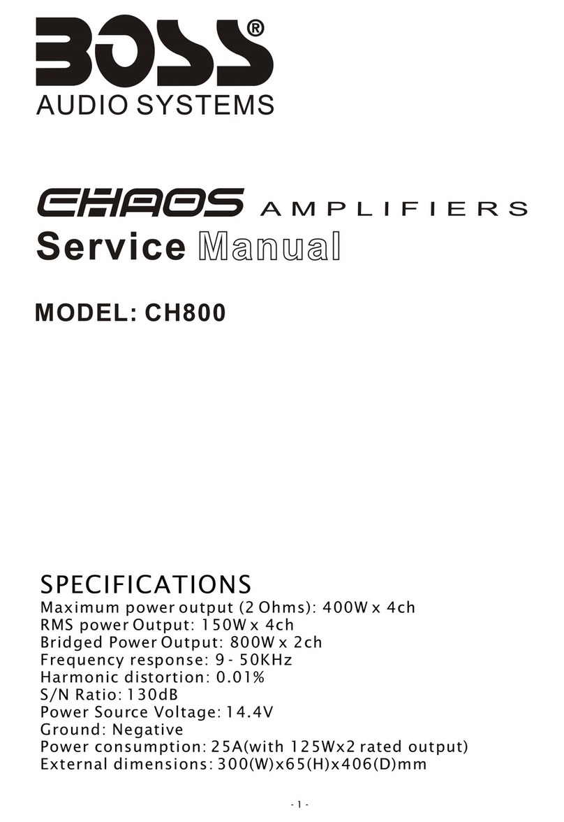 Boss Audio Systems CHAOS CH800 Service manual