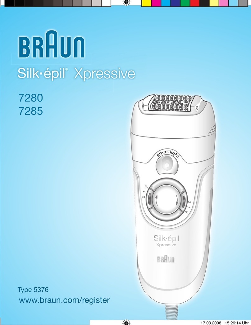Braun 7280 Silk-epil Xpressive User manual