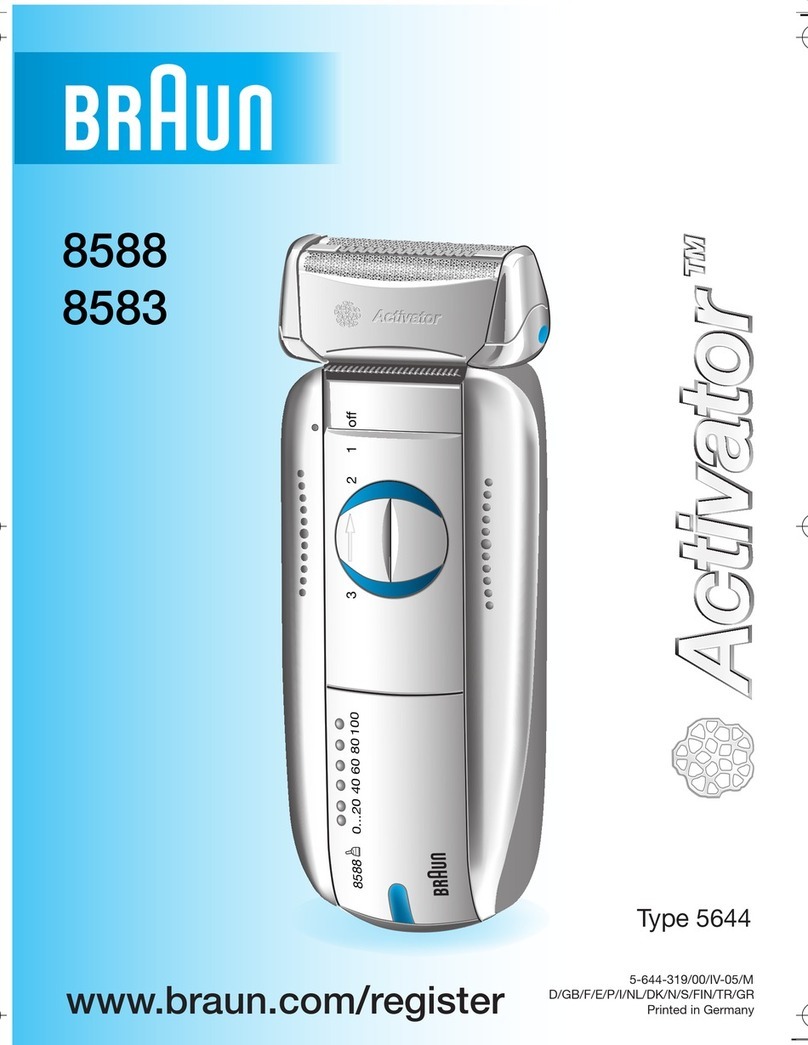 Braun Activator 8583 User manual Braun Activator 8583 User manual