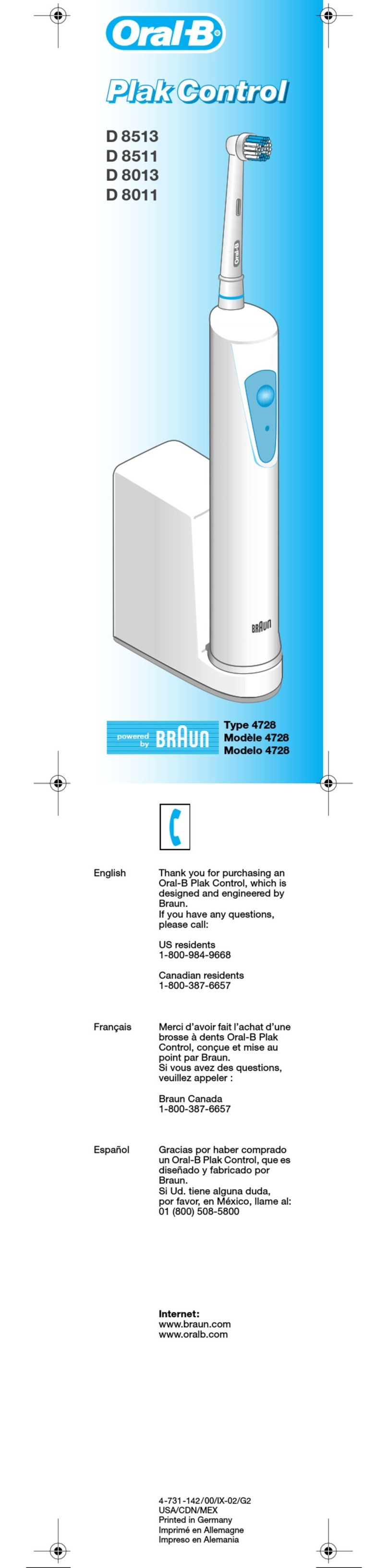 Braun 4728 owner's manual