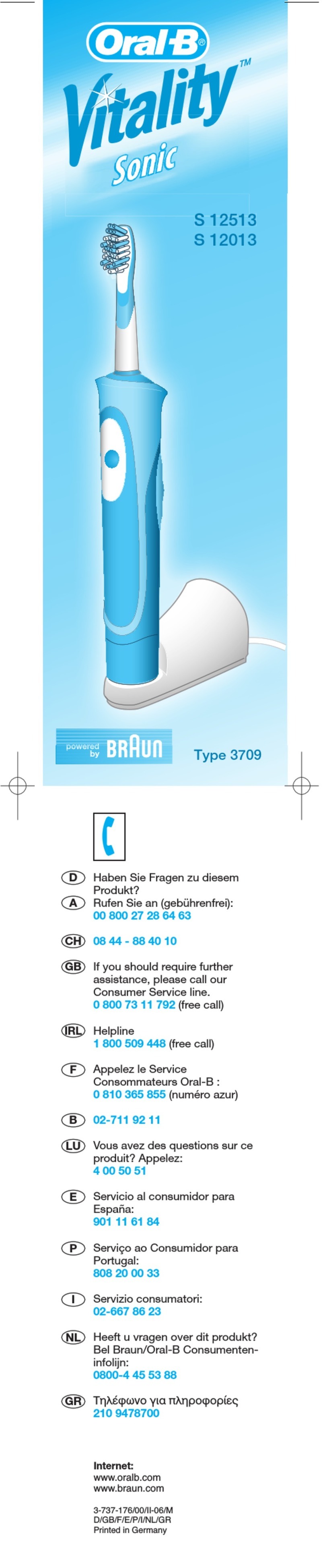 Braun 3709by Quick guide