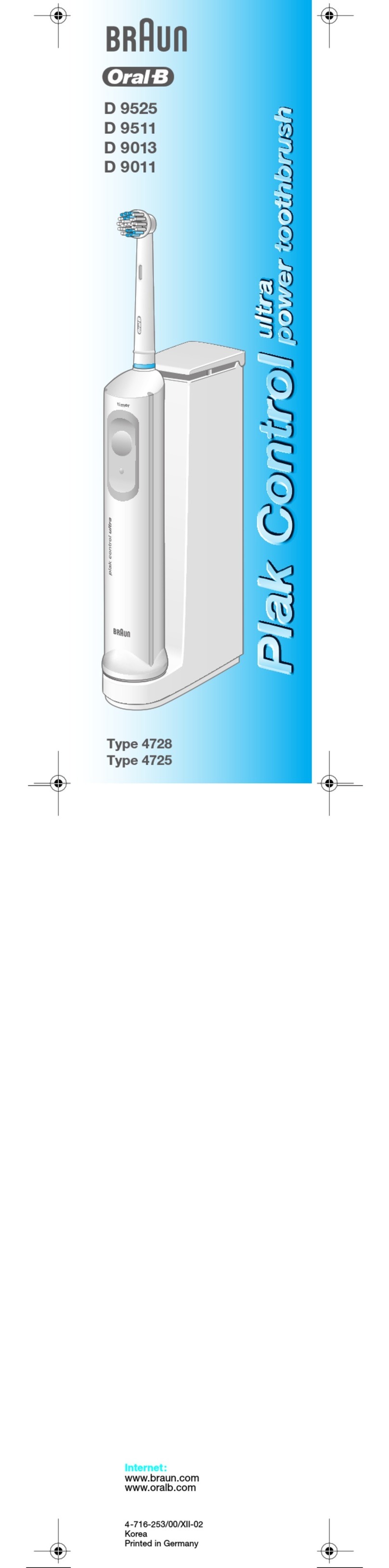 Braun Oral-B Advance Power D 9513 User manual