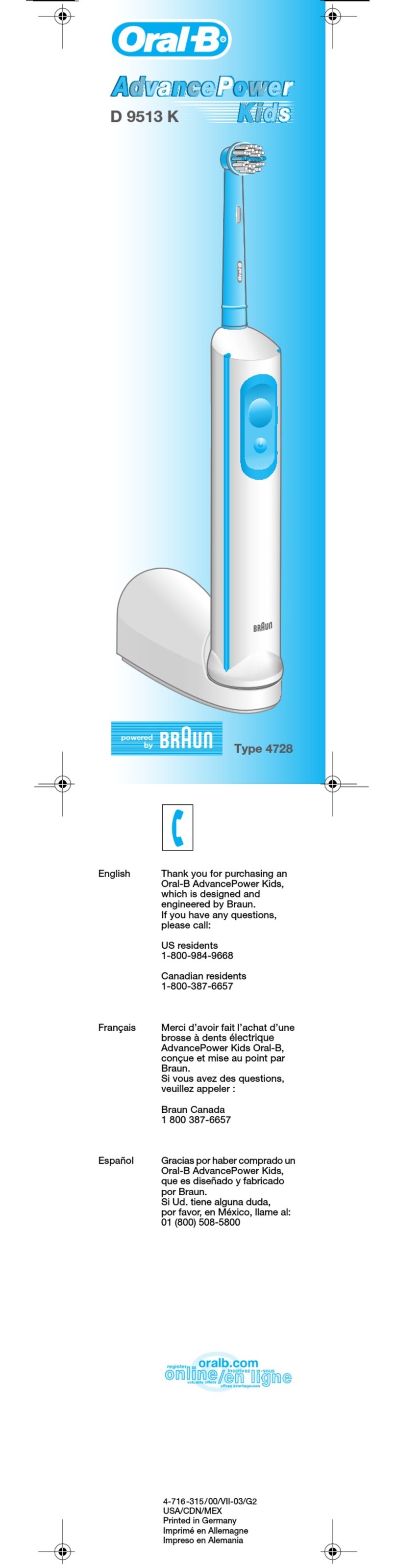 Braun 4728 owner's manual