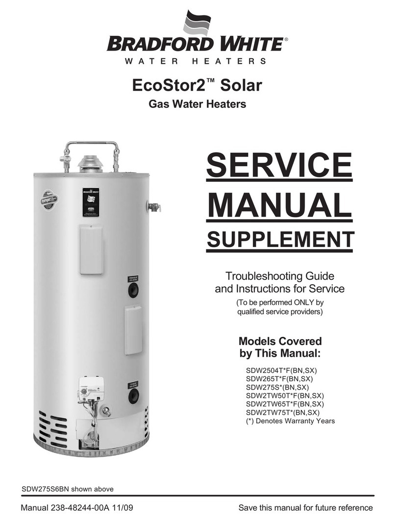 Bradford White ECOSTOR2 SDW2504T Service manual supplement