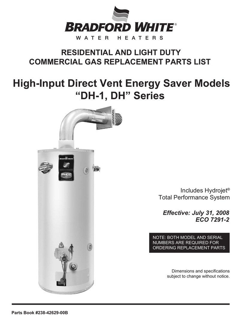 Bradford White DH1504T* Replacement parts list