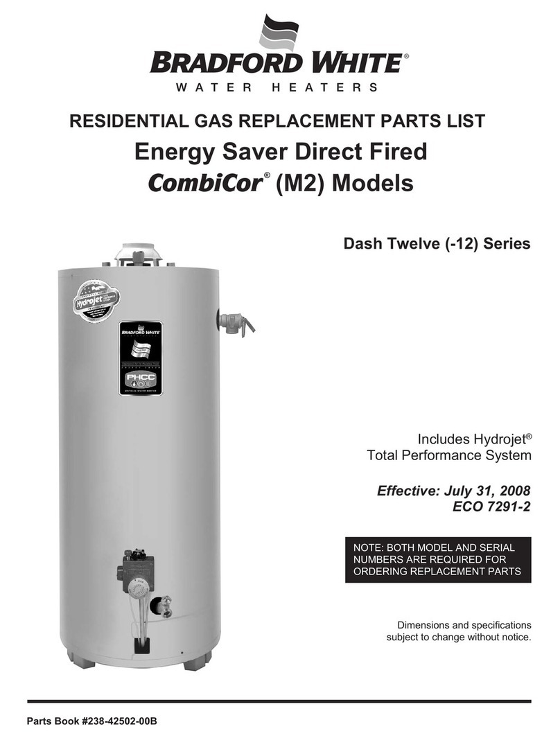 Bradford White CN)-12 Replacement parts list