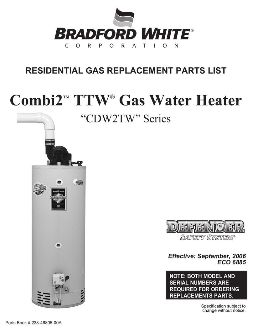 Bradford White CDW2TW Replacement parts list