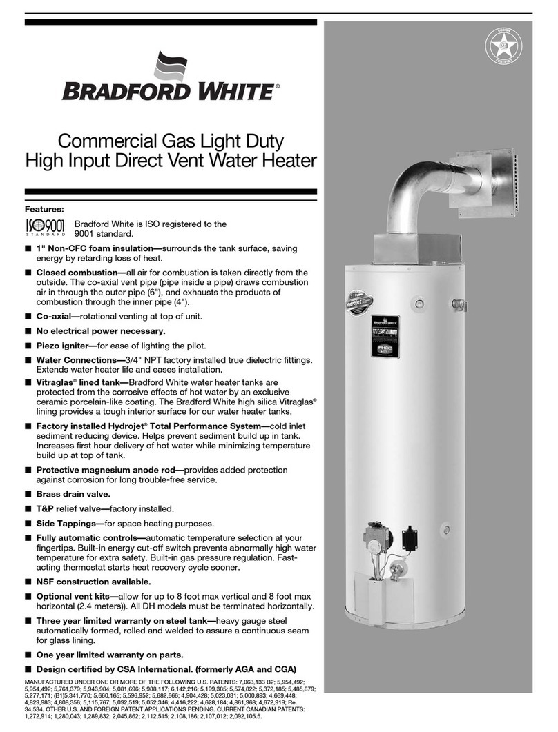 Bradford White 705-B Specification sheet