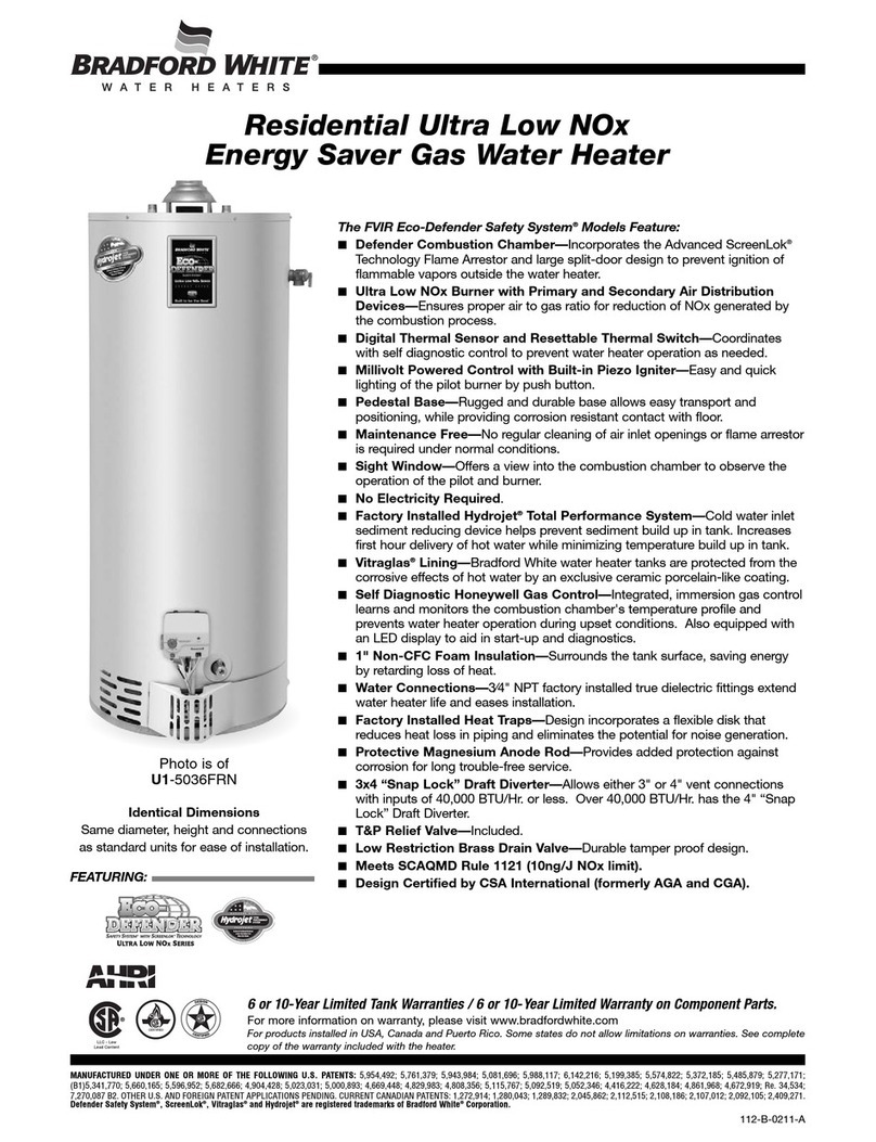 Bradford White U1-5036FRN User manual