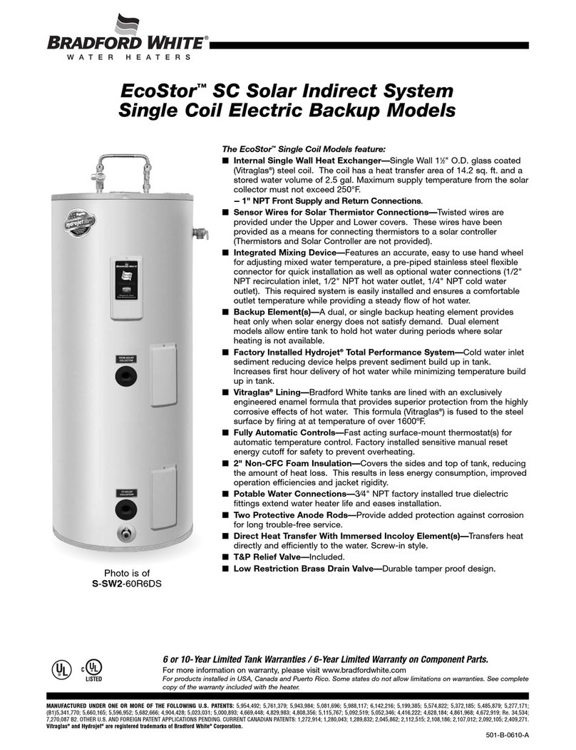 Bradford White S-SW2-60R6DS Specification sheet Bradford White S-SW2-60R6DS Specification sheet