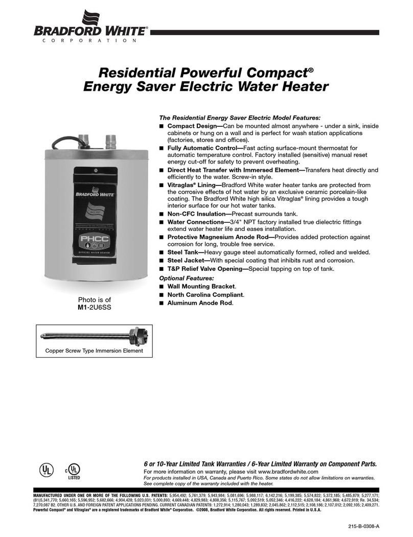 Bradford White M1-2U6SS User manual Bradford White M1-2U6SS User manual