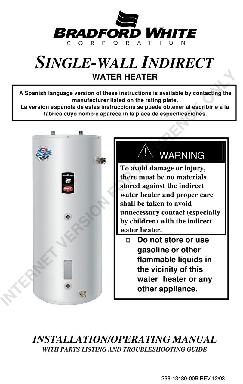 Bradford White GX1-55S Installation & operating manual