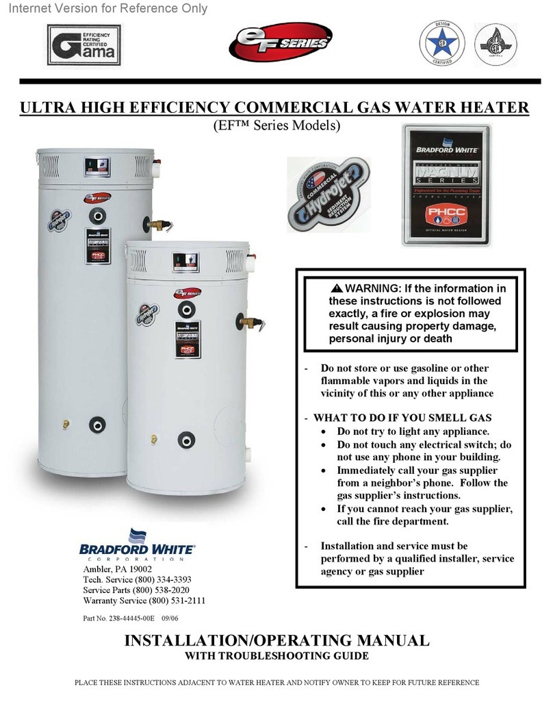 Bradford White EFTM Installation & operating manual
