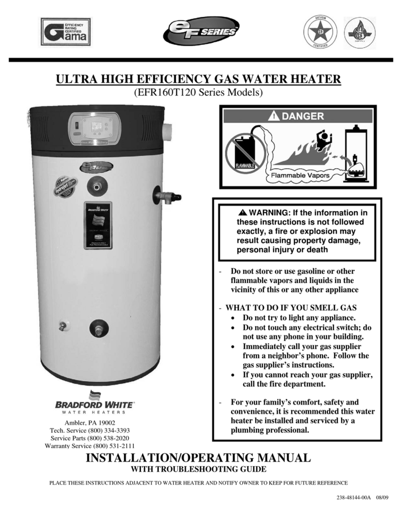 Bradford White EFR-1-60T1206EN Installation & operating manual