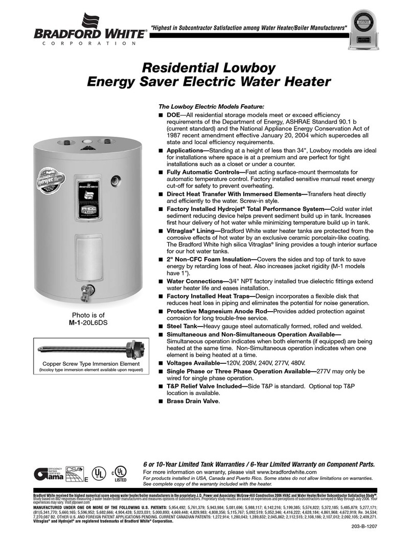 Bradford White 203-B Specifications Bradford White 203-B Specifications