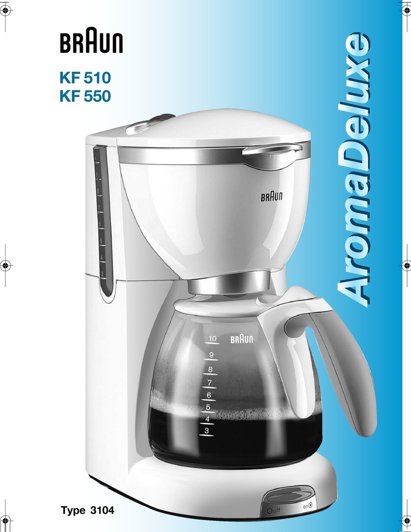 Braun CafHouse Silver KF 510 User manual