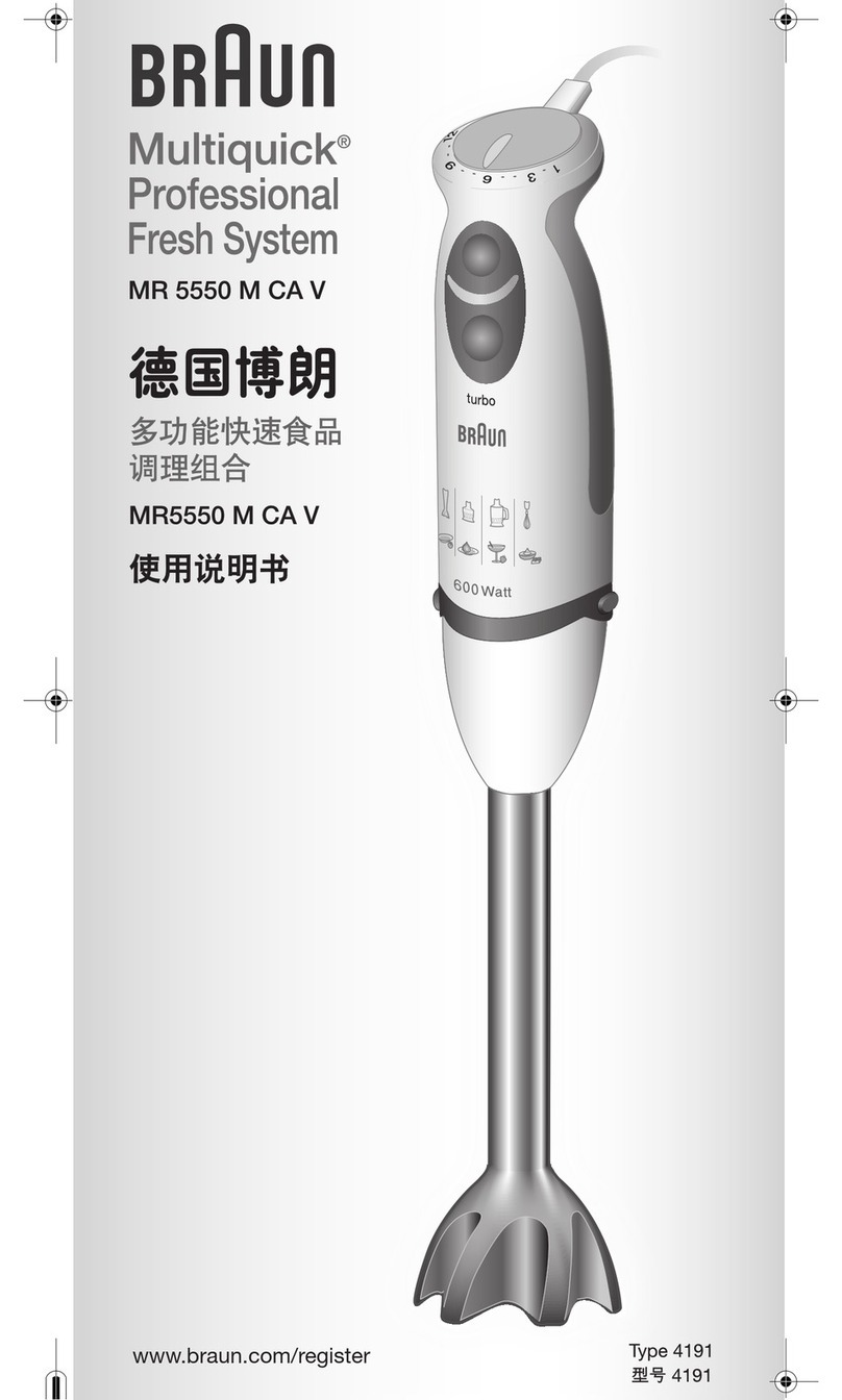 Braun MULTIQUICK MR 5550 M CAV user manual
