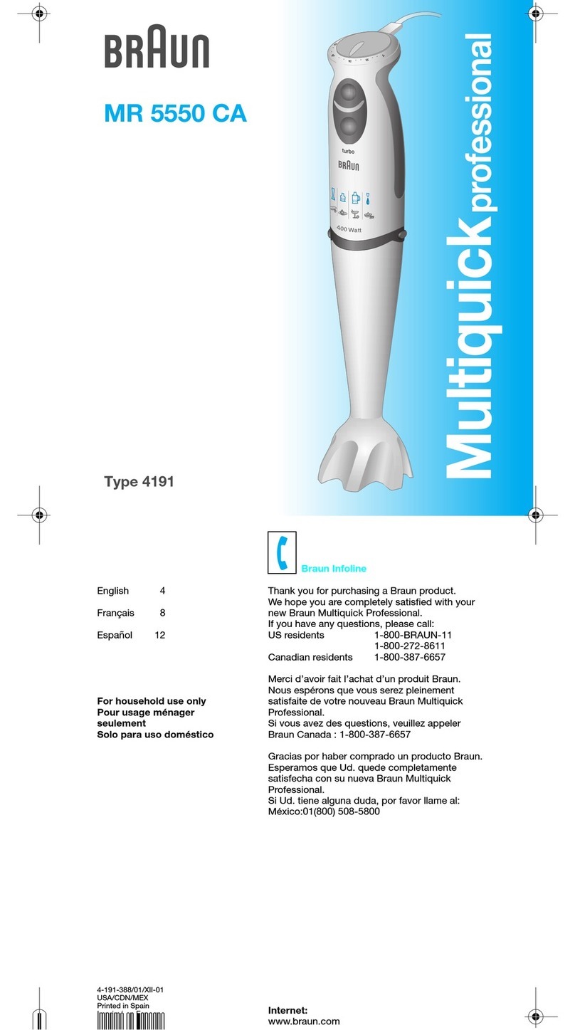 Braun Multiquick professional MR 5550 CA User manual