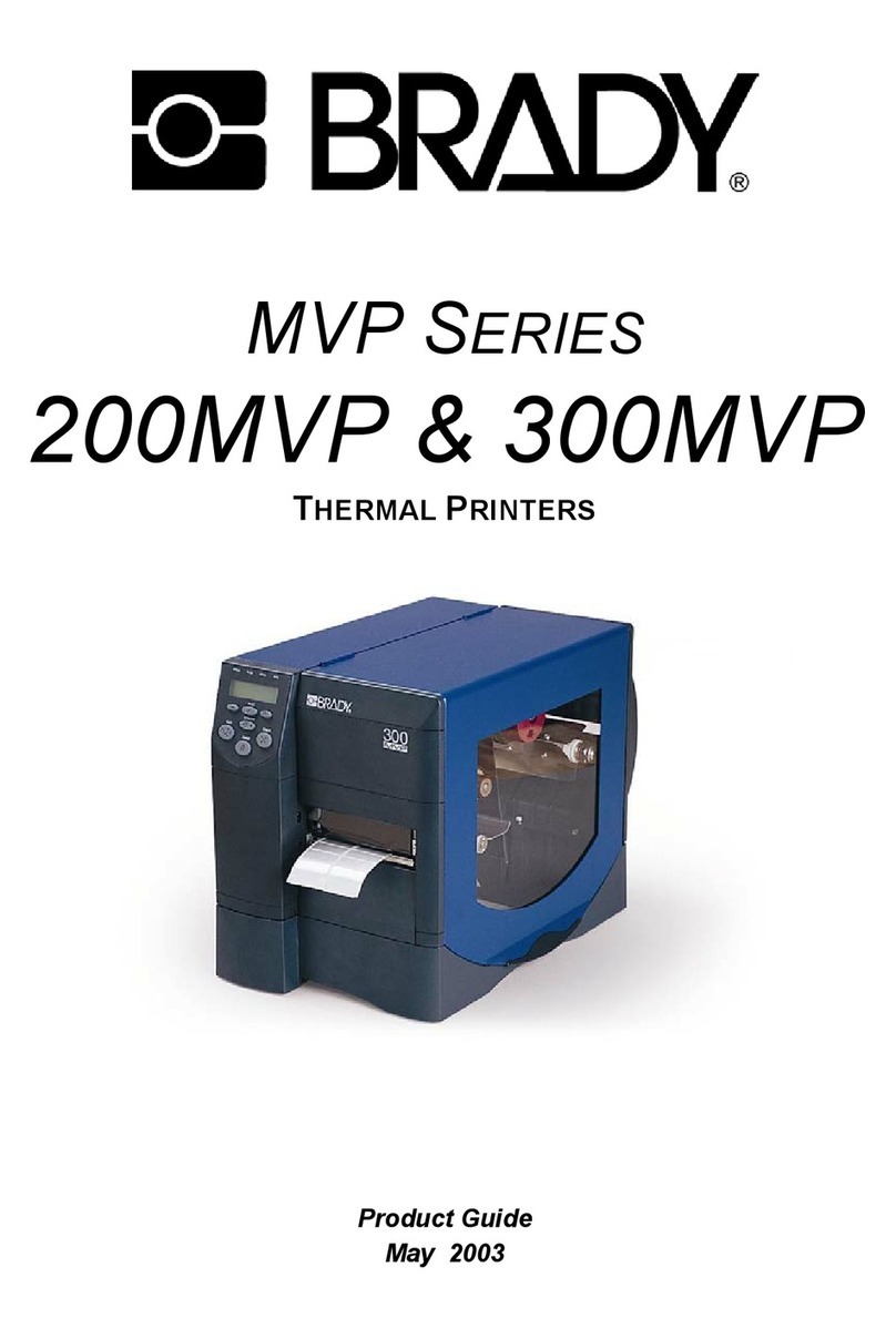 Brady Bradyprinter 200MVP User manual Brady Bradyprinter 200MVP User manual