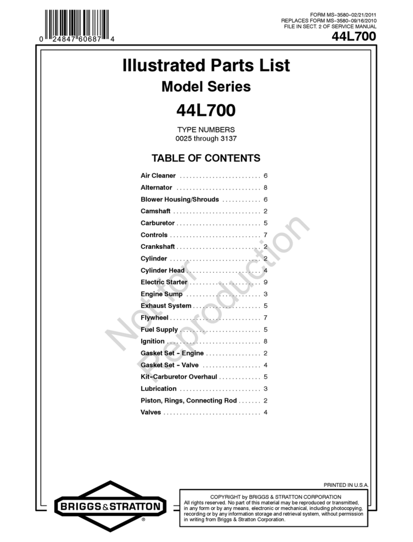 Briggs & Stratton 44L700 Series Setup guide