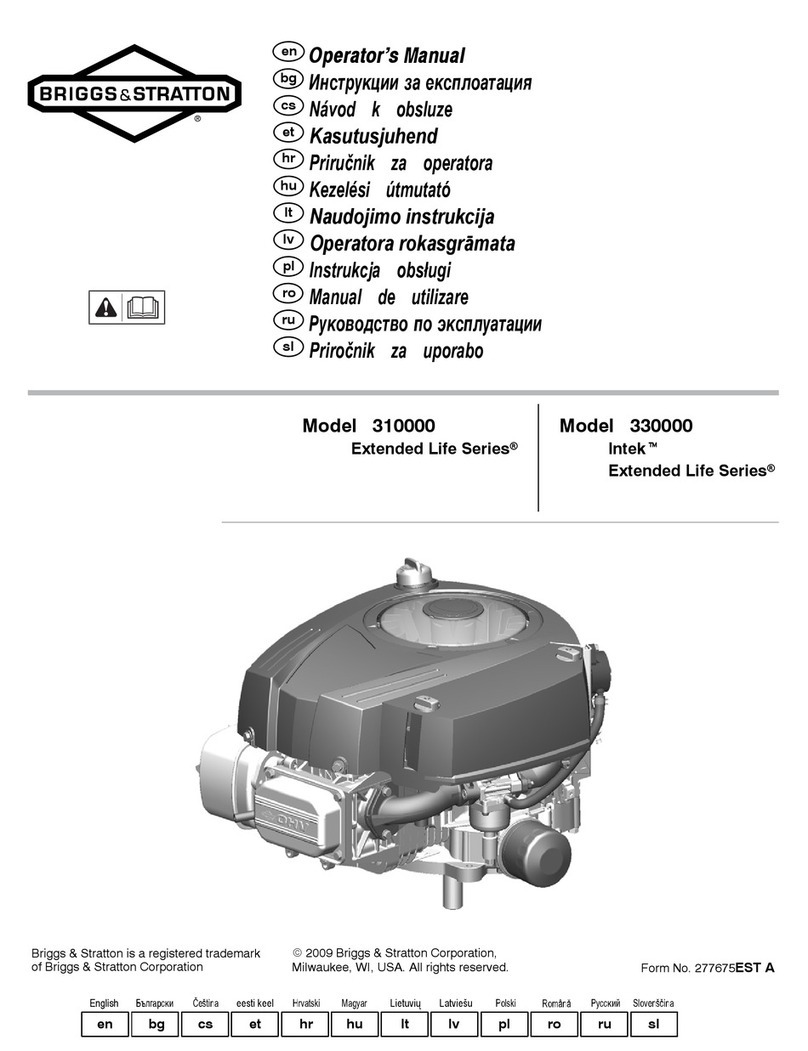 Briggs & Stratton 330000 VERTICAL SERIES Operator's manual Briggs & Stratton 330000 VERTICAL SERIES Operator's manual