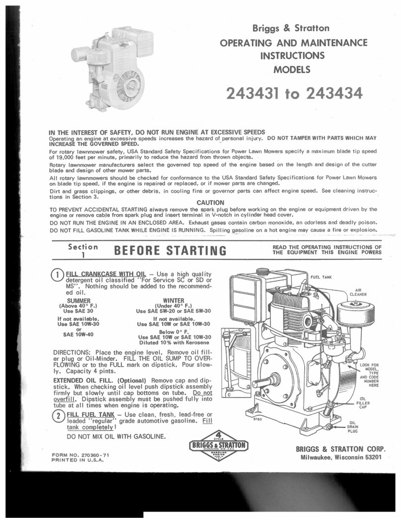 Briggs & Stratton 243431 Manual