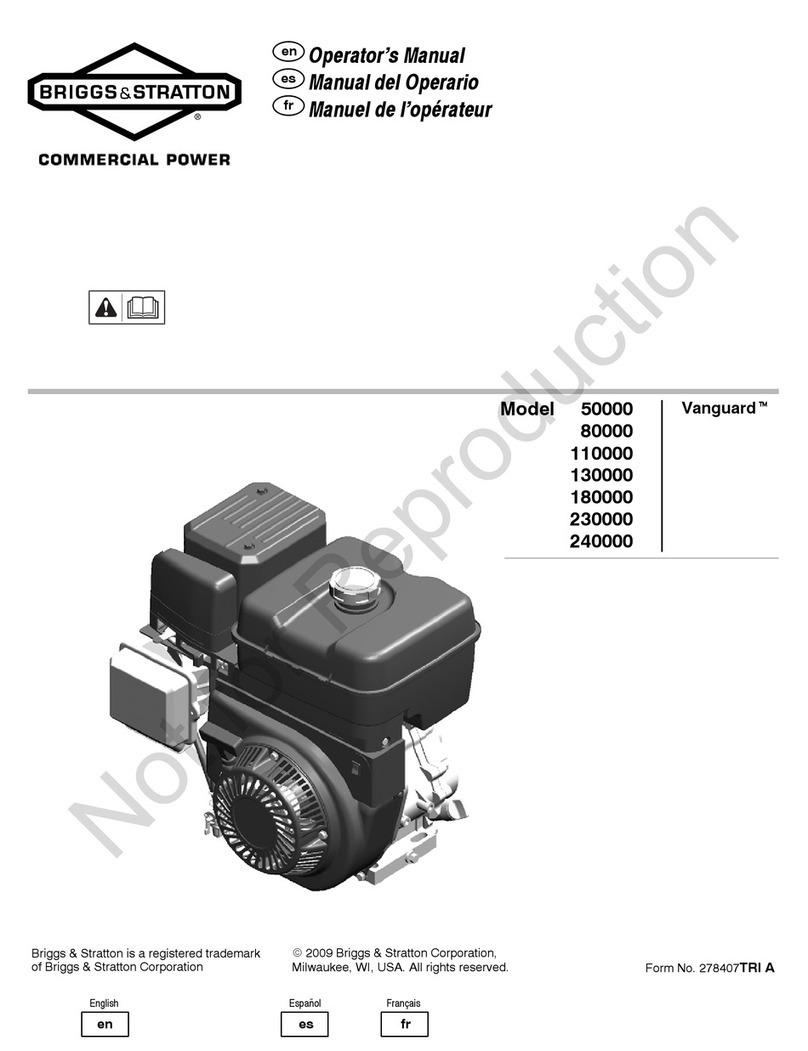 Briggs & Stratton Vanguard 130000 Operator's manual