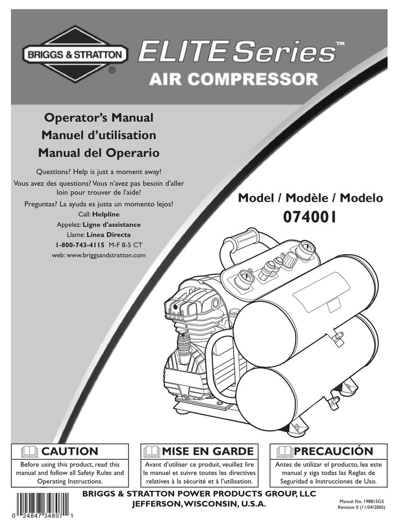 Briggs & Stratton 74001 Operator's manual