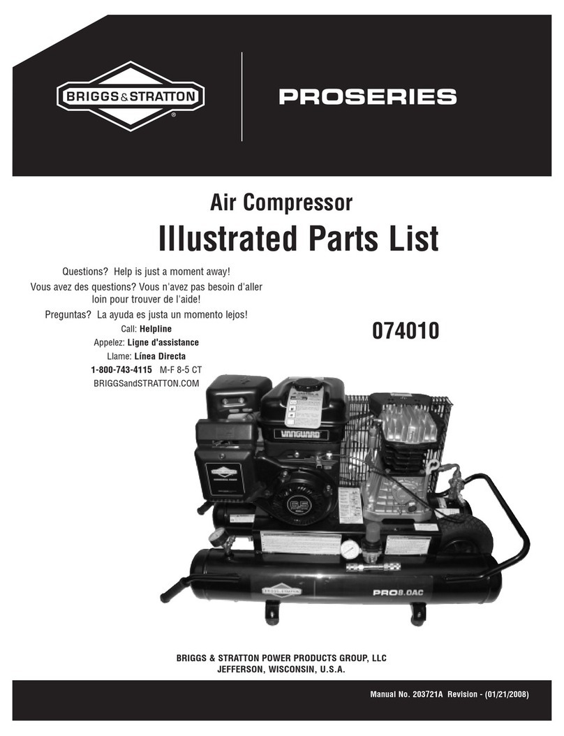 Briggs & Stratton PROSERIES 074010 Illustrated parts list Briggs & Stratton PROSERIES 074010 Illustrated parts list