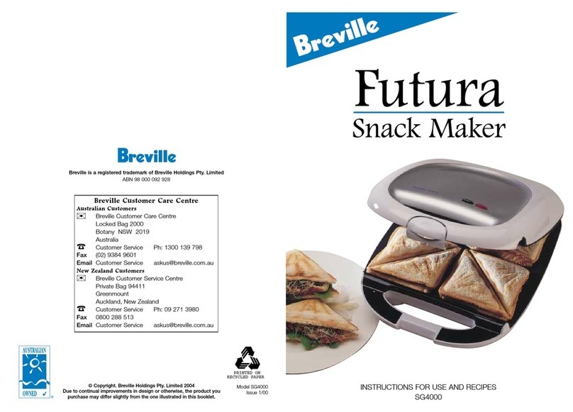 Breville Futura SG4000 Instructions for use and recipes