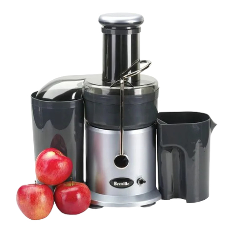 Breville Juice Fountain JE900 Instructions for use and recipe book
