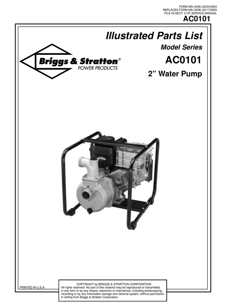 Briggs & Stratton AC0101 Series Illustrated parts list