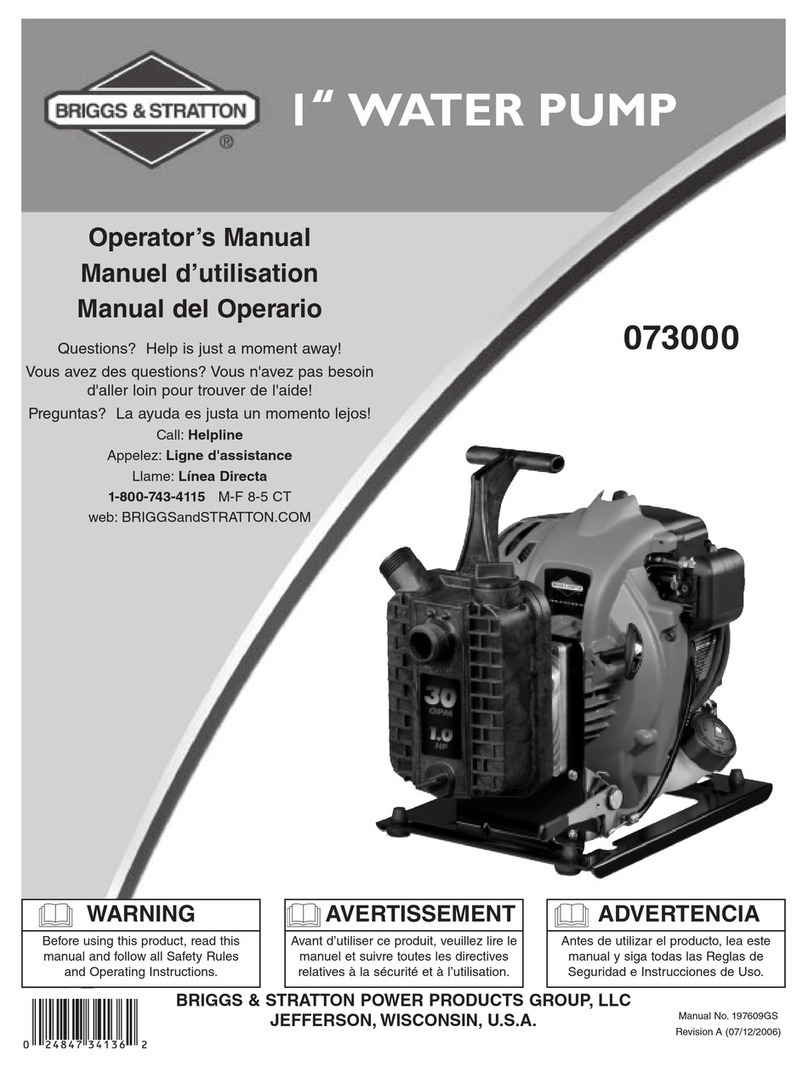 Briggs & Stratton 73000 User manual Briggs & Stratton 73000 User manual