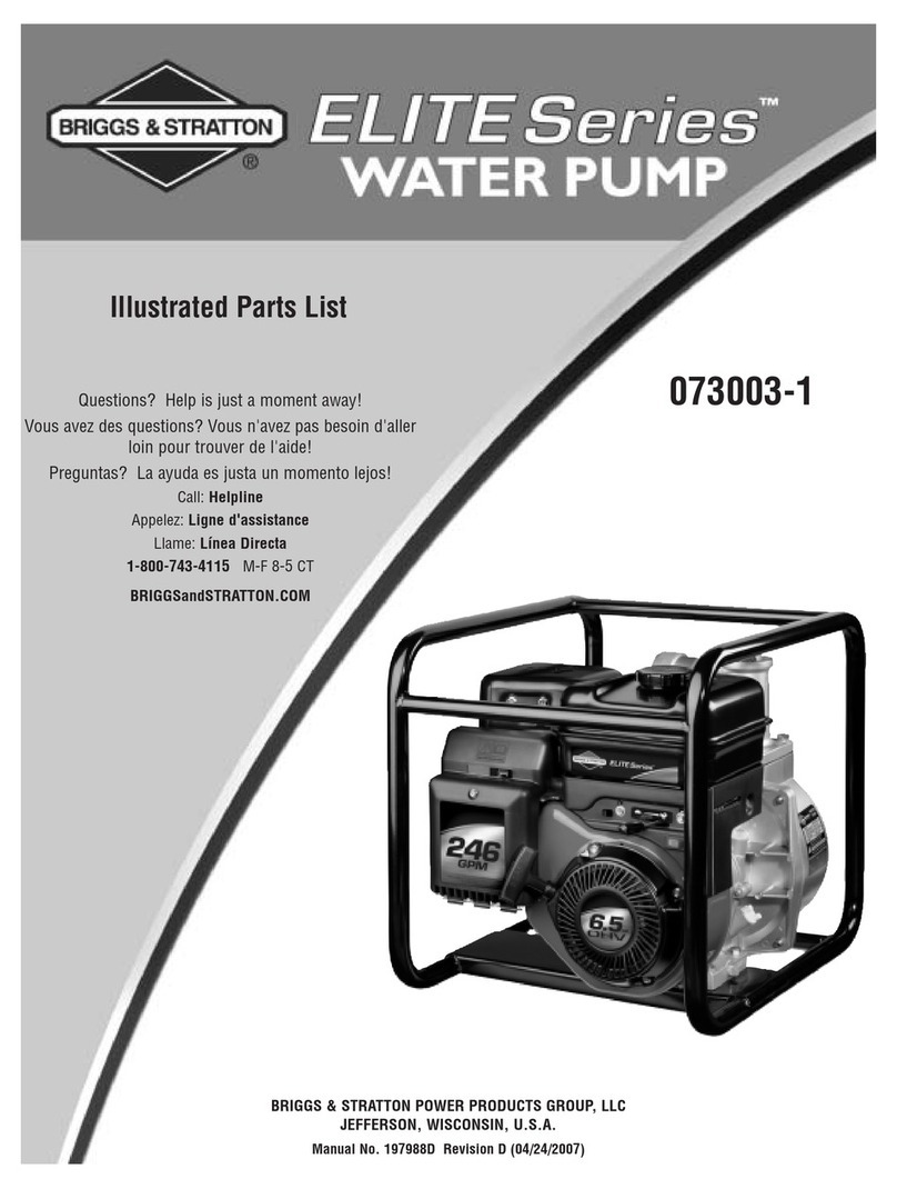 Briggs & Stratton 073003-1 Illustrated parts list