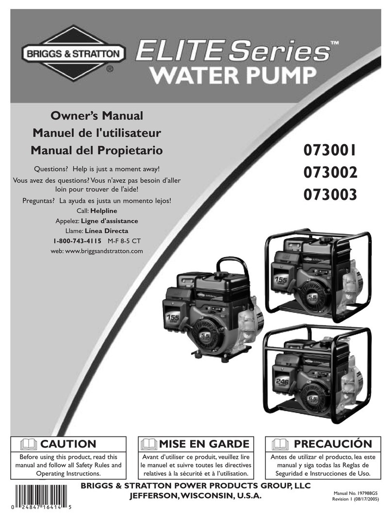 Briggs & Stratton 73001 User manual Briggs & Stratton 73001 User manual