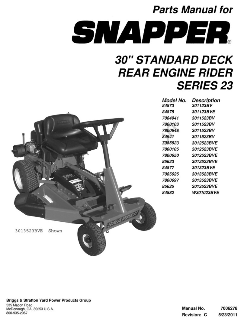 Snapper 3011523BV (7800103) User manual