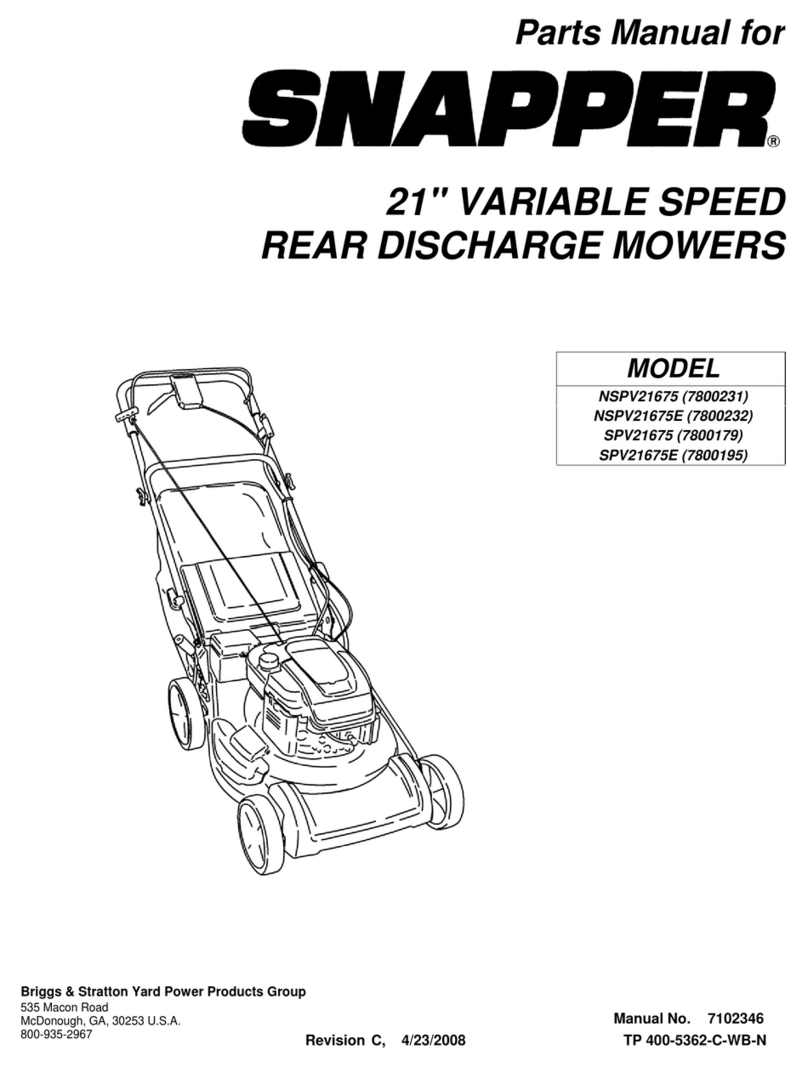 Snapper NSPV21675 User manual