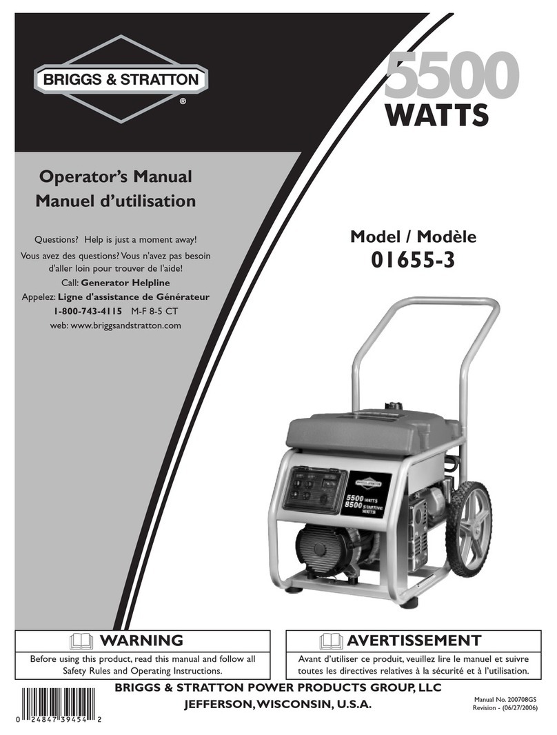 Briggs & Stratton 01655-3 User manual
