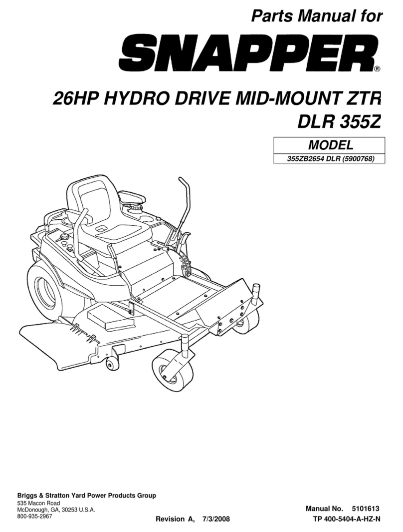 Snapper 355ZB2654 DLR User manual Snapper 355ZB2654 DLR User manual